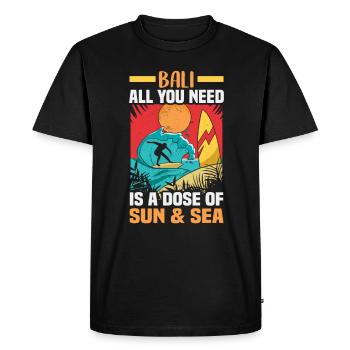 Bali Indonesia beach holiday by the sea - Men's Premium Organic T-Shirt - black - Front - Nico (187cm)