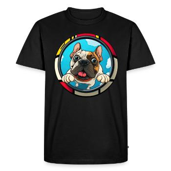 Chiens Français Bulldog Amateurs de chiens - T-shirt Premium bio Homme - noir - Devant - Nico (187cm)