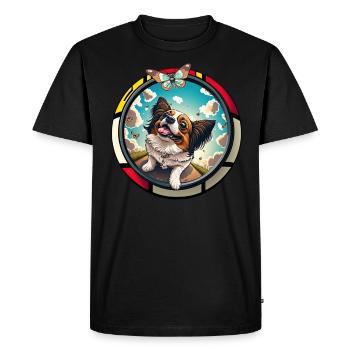 Dog Saying Papillon Design for Dog Lovers - Men's Premium Organic T-Shirt - black - Front - Nico (187cm)
