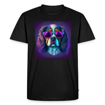 Dog saying Cavalier Spaniel for dog lovers - Men's Premium Organic T-Shirt - black - Front - Nico (187cm)