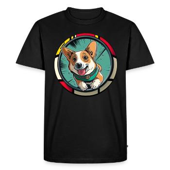 Chiens CartoonWelsh Corgi Design pour les amoureux des chiens - T-shirt Premium bio Homme - noir - Devant - Nico (187cm)