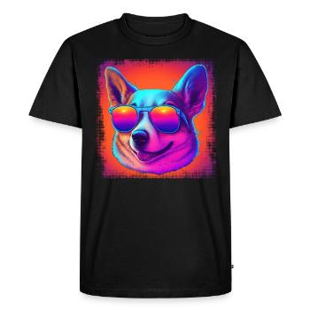 Chiens CartoonWelsh Corgi Design pour les amoureux des chiens - T-shirt Premium bio Homme - noir - Devant - Nico (187cm)