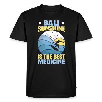 Bali Indonésie vacances à la plage au bord de la mer - T-shirt Premium bio Homme - noir - Devant - Nico (187cm)