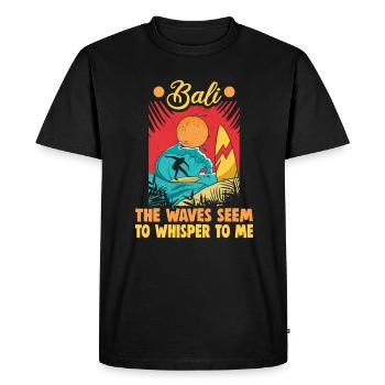 Bali Indonesia beach holiday by the sea - Men's Premium Organic T-Shirt - black - Front - Nico (187cm)