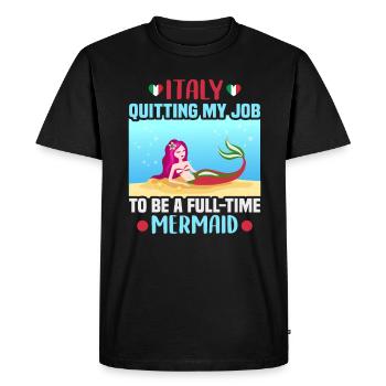 Italie vacances à la plage au bord de la mer Design beach motif - T-shirt Premium bio Homme - noir - Devant - Nico (187cm)