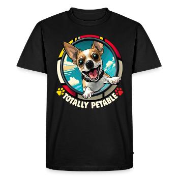 Dog Cartoon Chihuahua Design for Dog Lovers - Men's Premium Organic T-Shirt - black - Front - Nico (187cm)