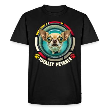 Dog Cartoon Chihuahua Design for Dog Lovers - Men's Premium Organic T-Shirt - black - Front - Nico (187cm)