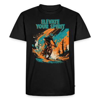 Conception cool de descente de VTT pour les fans de VTT - T-shirt Premium bio Homme - noir - Devant - Nico (187cm)
