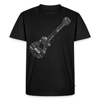 Guitar in words - Men's Premium Organic T-Shirt - black - Front - Nico (187cm)
