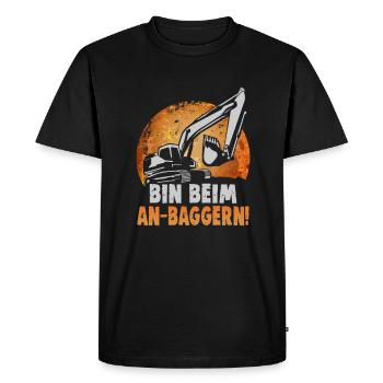 Conception d’opérateurs de grue pour les opérateurs d’excavatrices et les travailleurs de la construction - T-shirt Premium bio Homme - noir - Devant - Nico (187cm)
