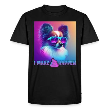 Dog Saying Papillon Design for Dog Lovers - Men's Premium Organic T-Shirt - black - Front - Nico (187cm)