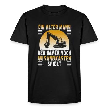 Conception d’opérateurs de grue pour les opérateurs d’excavatrices et les travailleurs de la construction - T-shirt Premium bio Homme - noir - Devant - Nico (187cm)
