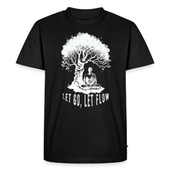 Méditation bouddhiste Bouddhisme Zen Bouddha Bouddhisme et Yoga - T-shirt Premium bio Homme - noir - Devant - Nico (187cm)