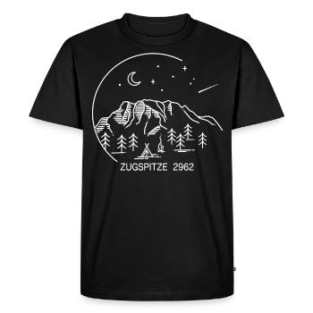 Zugspitze 2962 Plus haute montagne Allemagne Randonnée - T-shirt Premium bio Homme - noir - Devant - Nico (187cm)