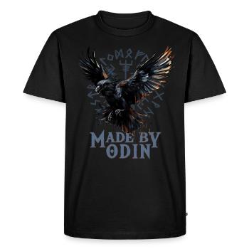 Made by odin Viking culture - Men's Premium Organic T-Shirt - black - Front - Nico (187cm)