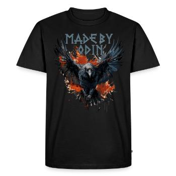 Made by odin Viking culture - Men's Premium Organic T-Shirt - black - Front - Nico (187cm)