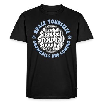 Schneeballschlacht - Préparez-vous les boules de neige sont - T-shirt Premium bio Homme - noir - Devant - Nico (187cm)