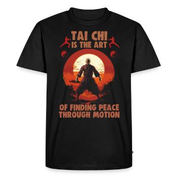 Tai Chi is the art of finding peace Taijiquan - Men's Premium Organic T-Shirt - black - Front - Nico (187cm)