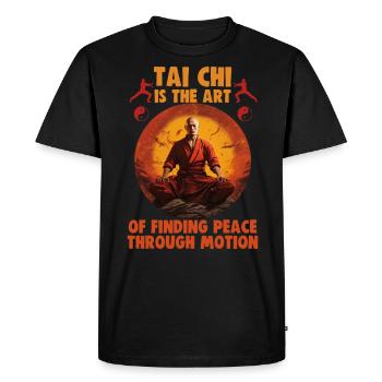 Tai Chi is the art of finding peace Taijiquan - Men's Premium Organic T-Shirt - black - Front - Nico (187cm)