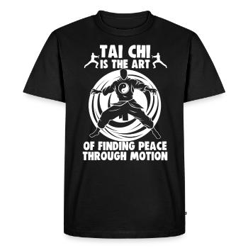 Tai Chi is the art of finding peace Taijiquan - Men's Premium Organic T-Shirt - black - Front - Nico (187cm)