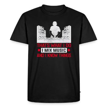 DJ Music Tourne-disque Club Producteur de musique - T-shirt Premium bio Homme - noir - Devant - Nico (187cm)