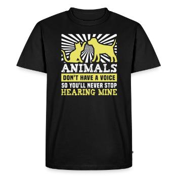 Conceptions de sauvetage de chiens pour les militants des droits des animaux - T-shirt Premium bio Homme - noir - Devant - Nico (187cm)