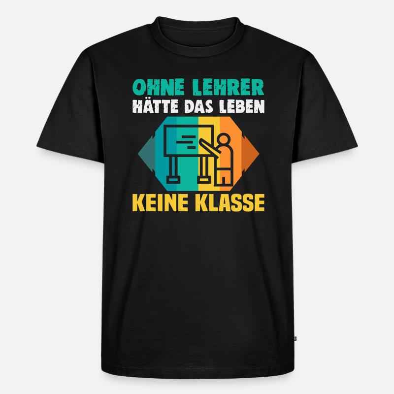 Bester Lehrer Rente Geschenkidee Schüler - Männer Premium Bio T-Shirt - Schwarz