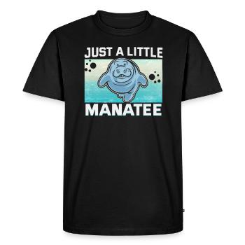 Cold Nose Warm Heart Manatee chubby manatee - Men's Premium Organic T-Shirt - black - Front - Nico (187cm)