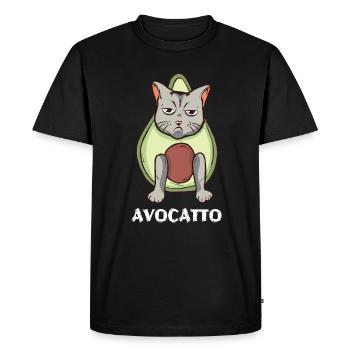 Conception d’avocat pour les végétariens et les végétaliens - T-shirt Premium bio Homme - noir - Devant - Nico (187cm)