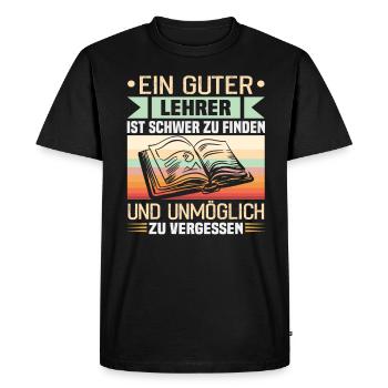 Meilleure idée de cadeau de pension pour les enseignants Étudiant - T-shirt Premium bio Homme - noir - Devant - Nico (187cm)