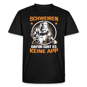 Soudeur Dire Design pour les métallurgistes - T-shirt Premium bio Homme - noir - Devant - Nico (187cm)