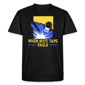 Soudeur Dire Design pour les métallurgistes - T-shirt Premium bio Homme - noir - Devant - Nico (187cm)