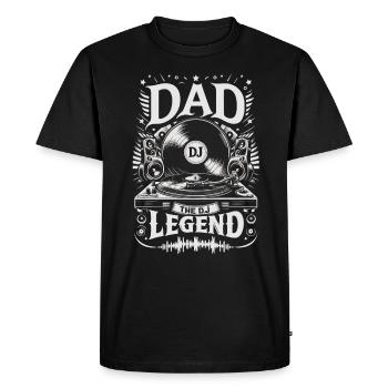 Father's Day DAD the Dj Legend Dad Dad - Men's Premium Organic T-Shirt - black - Front - Nico (187cm)