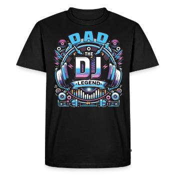 Father's Day DAD the Dj Legend Dad Dad - Men's Premium Organic T-Shirt - black - Front - Nico (187cm)