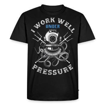 23F 0321 bk - Men's Premium Organic T-Shirt - black - Front - Nico (187cm)