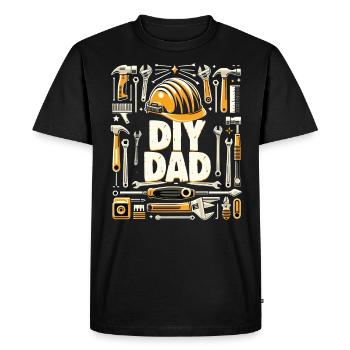 Fête des pères bricolage papa papa amélioration de l’habitat papa - T-shirt Premium bio Homme - noir - Devant - Nico (187cm)