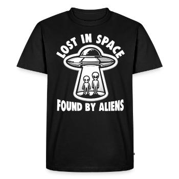 SciFi and Extraterrestrial Aliens and UFO Fan - Men's Premium Organic T-Shirt - black - Front - Nico (187cm)