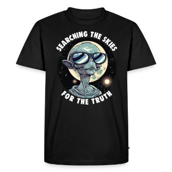 SciFi and Extraterrestrial Aliens and UFO Fan - Men's Premium Organic T-Shirt - black - Front - Nico (187cm)