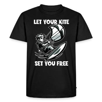 Kitesurf Laissez votre cerf-volant vous définir gratuitement Kitesurfer - T-shirt Premium bio Homme - noir - Devant - Nico (187cm)