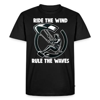 Kitesurf Surfez sur le vent et dominez les vagues - T-shirt Premium bio Homme - noir - Devant - Nico (187cm)