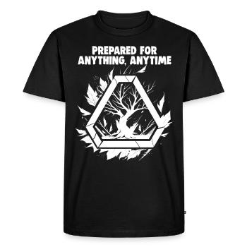 Bushcrafting en plein air préparé à tout - T-shirt Premium bio Homme - noir - Devant - Nico (187cm)