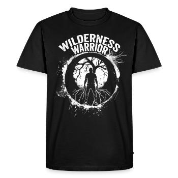 Bushcrafting Outdoor Wilderness Warrior - T-shirt Premium bio Homme - noir - Devant - Nico (187cm)