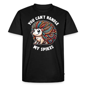 Cute Hedgehog Lover Funny Hedgehog Cute Hedgehog - Men's Premium Organic T-Shirt - black - Front - Nico (187cm)