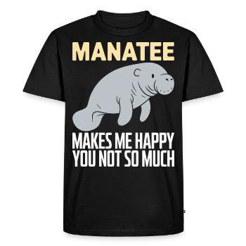 Manatee - Men's Premium Organic T-Shirt - black - Front - Nico (187cm)