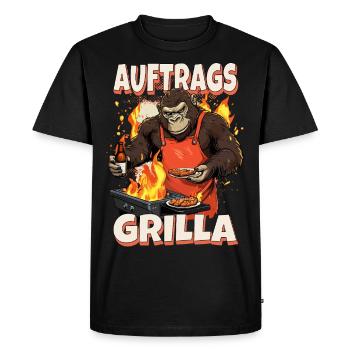 grillade grilla griller gorilla bbq dire drôle - T-shirt Premium bio Homme - noir - Devant - Nico (187cm)
