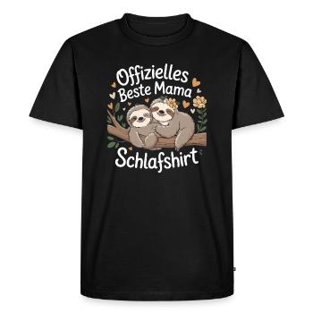 Chemise de nuit pour la fête des mères – Meilleure maman officielle - T-shirt Premium bio Homme - noir - Devant - Nico (187cm)