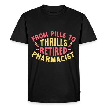 Retired Pharmacist, Retired Pharmacy - Men's Premium Organic T-Shirt - black - Front - Nico (187cm)