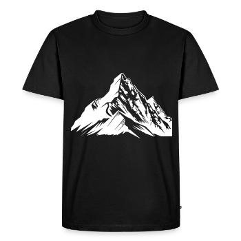 Montagnes Alpes - T-shirt Premium bio Homme - noir - Devant - Nico (187cm)
