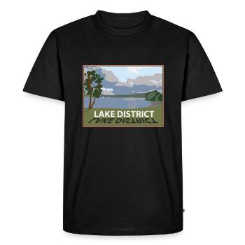 Lake District windermere in the lakes Cumbria - Men's Premium Organic T-Shirt - black - Front - Nico (187cm)