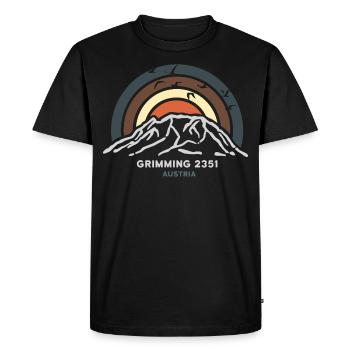 Grimming Steiermark Autriche Dachstein Berg Randonnée - T-shirt Premium bio Homme - noir - Devant - Nico (187cm)
